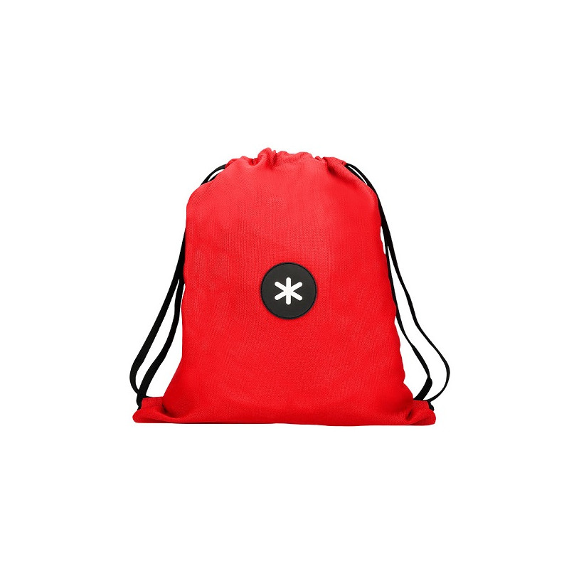 MOCHILA SACO PLANO ANTARTIK BOLSILLO INTERIOR CON CREMALLERA COLOR ROJO 350X400 MM