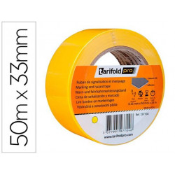 CINTA ADHESIVA TARIFOLD PARA MARCAJE Y SEÑALIZACION DE SUELO 33 MT X 50 MM COLOR AMARILLO