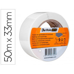 CINTA ADHESIVA TARIFOLD PARA MARCAJE Y SEÑALIZACION DE SUELO 33 MT X 50 MM COLOR BLANCO