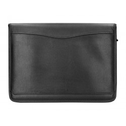 CARPETA PORTAFOLIOS CREMALLERA CON BOLSA PARA MOVIL Y TARJETERO COLOR NEGRO 260X355 MM