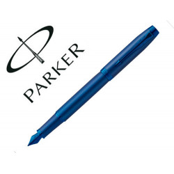 PLUMA PARKER IM PROFESSIONALS MONOCHROME BLUE PLUMIN F EN ESTUCHE DE REGALO