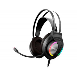 AURICULAR KROM KAPPA GAMING ESTEREO CON MICROFONO FLEXIBLE ILUMINACION LED RGB RAINBOW LONGITUD CABL