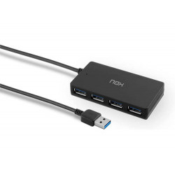 HUB NOX 4 PUERTOS USB 3.0 COMPATIBLE CON WINDOWS MAC Y LINUX