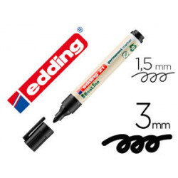 ROTULADOR EDDING 21 MARCADOR PERMANENTE ECOLINE 90% RECICLADO COLOR NEGRO PUNTA REDONDA 1,5-3 MM REC