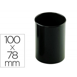 CUBILETE PORTALAPICES FAIBO PLASTICO RECICLADO COLOR NEGRO 78 MM DIAMETRO X 100 MM ALTO