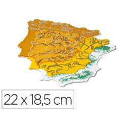 PLANTILLA FAIBO MAPA ESPAÑA 22X18,5 CM BOLSA DE 3 UNIDADES 100% RECICLABLE