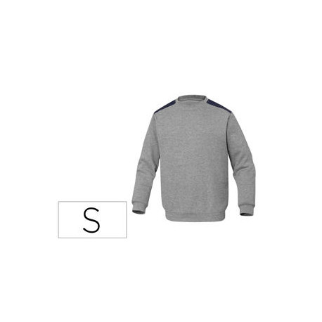 SUDADERA DELTAPLUS SWEAT OLINO CON REFUERZO EN ESPALDA Y CODOS GRIS TALLA S