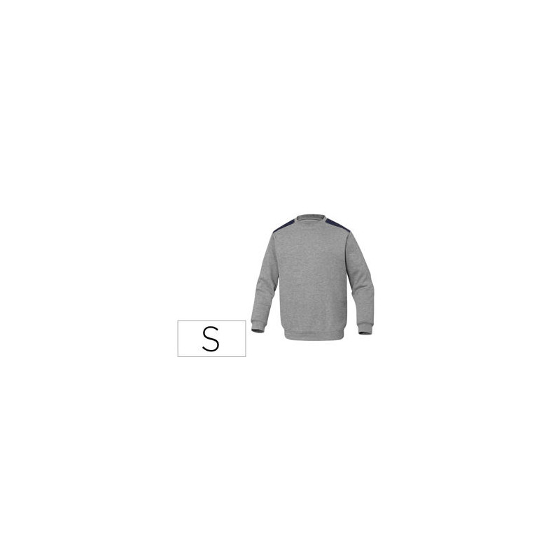 SUDADERA DELTAPLUS SWEAT OLINO CON REFUERZO EN ESPALDA Y CODOS GRIS TALLA S