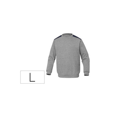 SUDADERA DELTAPLUS SWEAT OLINO CON REFUERZO EN ESPALDA Y CODOS GRIS TALLA L