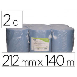 PAPEL SECAMANOS BUNZL 2 CAPAS GREENSOURCE CELULOSA RECICLADA AZUL 212MM X 140MT SISTEMA AUTOCORTE PA