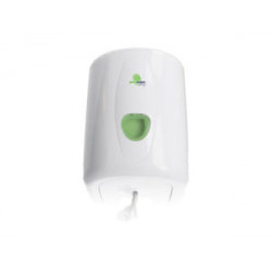 DISPENSADOR PAPEL SECAMANOS BUNZL GREENSOURCE HOJA A HOJA FABRICADO EN ABS COLOR BLANCO