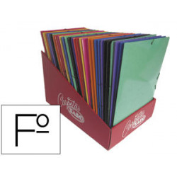 CARPETA GOMAS SOLAPAS SARO CARTON FOLIO COLORES SURTIDOS