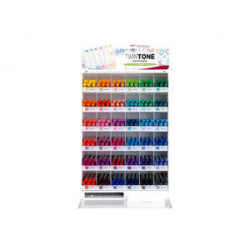 ROTULADOR TOMBOW TWINTONE DOBLE PUNTA MEDIANA/FINA LETTERING CONTENIDO DE 216 UNIDADES COLORES SURTI