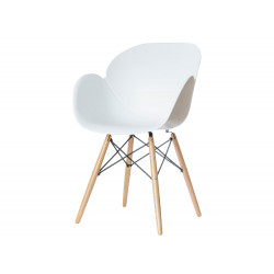 SILLA PAPERFLOW KIWOOD PIE HAYA ASIENTO BLANCO LOTE DE 2 UNIDADES