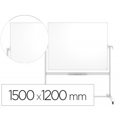 PIZARRA BLANCO NOBO CLASSIC NANO CLEAN DOBLE CARA MOVIL ACERO MAGNETICO 1500X1200 MM