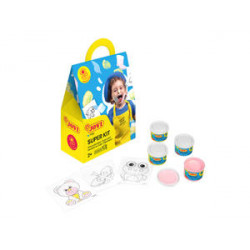 PLASTILINA JOVI SUPER KIT 3 PASTILLAS 50 GR + 6 MOLDES + 1 RODILLO