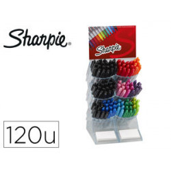 ROTULADOR SHARPIE FINE EXPOSITOR SOBREMESA DE 120 UNIDADES COLORES SURTIDOS