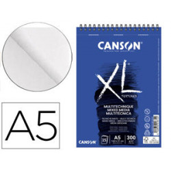 BLOC DIBUJO ACUARELA CANSON XL MIX MEDIA GRANO MEDIO DIN A5 15 HOJAS 300 GR/M2