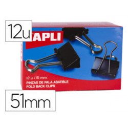 PINZA METALICA APLI REVERSIBLE 51 MM CAJA DE 12 UNIDADES