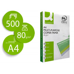 PAPEL FOTOCOPIADORA Q-CONNECT ECONOMY DIN A4 80 GRAMOS PAQUETE DE 500 HOJAS