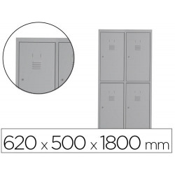 TAQUILLA METALICA ROCADA 300 2 MODULOS X 1 PUERTA GRIS 620X500X1800 MM