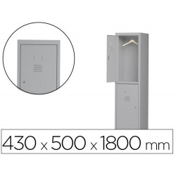 TAQUILLA METALICA ROCADA 400 1 MODULO X 2 PUERTAS GRIS 430X500X1800 MM