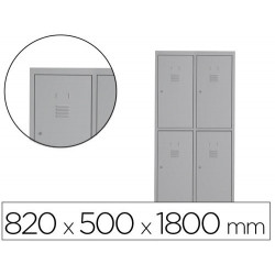 TAQUILLA METALICA ROCADA 400 2 MODULOS X 2 PUERTAS GRIS 820X500X1800 MM