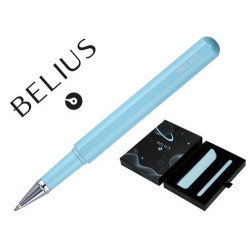 ROLLER Y FUNDA DE SIMILPIEL BELIUS SPACE B COLOR MINIMALISTA AZUL TINTA AZUL CAJA DE DISEÑO