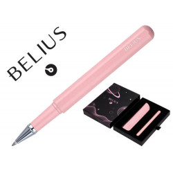 ROLLER Y FUNDA DE SIMILPIEL BELIUS SPACE B COLOR MINIMALISTA ROSA TINTA AZUL CAJA DE DISEÑO