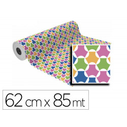 PAPEL DE REGALO BASIKA TA2204-C BOBINA ANCHO 62 CM LONGITUD 85 M PESO 4 KG GRAMAJE 60 GR