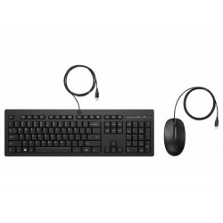 SET TECLADO + RATON HP COMBO 225 USB-A LONGITUD CABLE 180 CM COLOR NEGRO