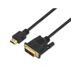 CABLE AISENS DVI A HDMI DVI18+1/M-HDMI A/M FULL HD COLOR NEGRO LONGITUD 1,8 M