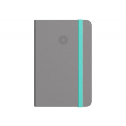 CUADERNO CON GOMILLA ANTARTIK NOTES TAPA DURA A4 HOJAS LISAS GRIS Y TURQUESA 100 HOJAS 80 GR FSC