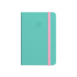 CUADERNO CON GOMILLA ANTARTIK NOTES TAPA DURA A4 HOJAS LISAS ROSA Y TURQUESA 100 HOJAS 80 GR FSC