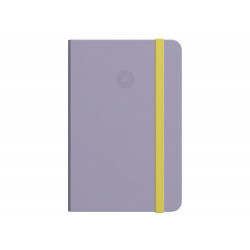 CUADERNO CON GOMILLA ANTARTIK NOTES TAPA DURA A4 HOJAS PUNTOS MORADO Y AMARILLO 100 HOJAS 80 GR FSC