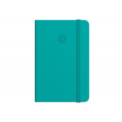 CUADERNO CON GOMILLA ANTARTIK NOTES TAPA BLANDA A6 RAYAS TURQUESA 100 HOJAS 80 GR FSC