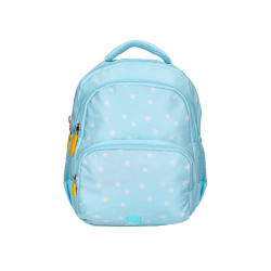 MOCHILA ESCOLAR LIDERPAPEL MULTIBOLSILLO INFANTIL AZUL FLOWERS 350X110X270 MM