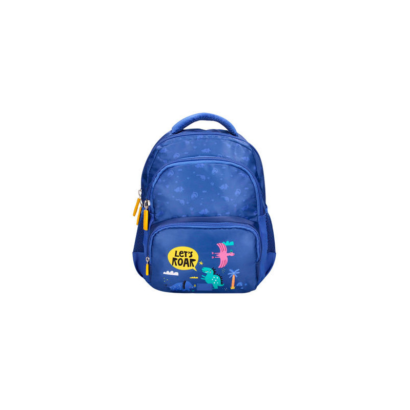 MOCHILA ESCOLAR LIDERPAPEL MULTIBOLSILLO INFANTIL AZUL DINO 350X110X270 MM