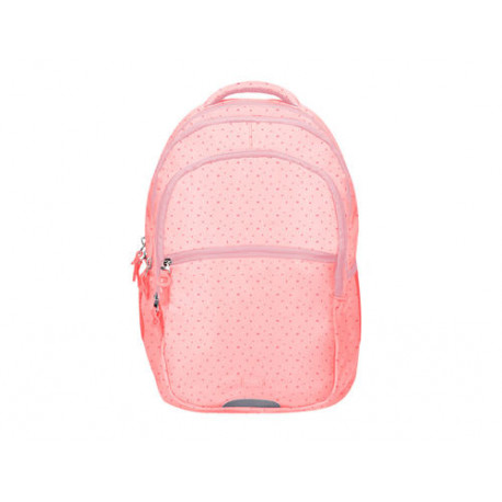 MOCHILA ESCOLAR LIDERPAPEL MULTIBOLSILLO PARA PORTATIL ROSA ESTRELLAS 450X145X300 MM