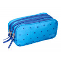 ESTUCHE PORTATODO LIDERPAPEL MULTIBOLSILLO 3 CREMALLERAS AZUL CRUCES A JUEGO CON MOCHILA 150X90X240 