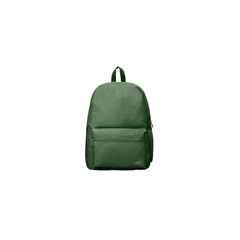 MOCHILA LIDERPAPEL CORE CON COMPARTIMENTO LATERAL ELASTICO VERDE MILITAR 15 L 400X125X300 MM