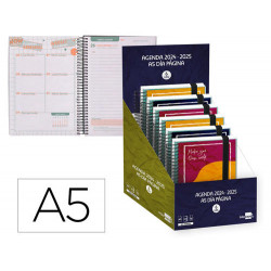 AGENDA ESCOLAR LIDERPAPEL A¥O 24 - 25 PERSONALIZABLE SURTIDO DÖA PµGINA A5