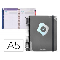 AGENDA ESCOLAR ANTARTIK A¥O 24 - 25 CURSO COLECCION MAXIMAL BLACK DÖA PµGINA A5