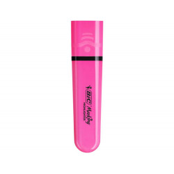 ROTULADOR BIC FLAT FLUORESCENTE ROSA NEON CAJA DE 12 UNIDADES