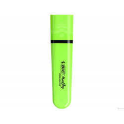 ROTULADOR BIC FLAT FLUORESCENTE VERDE NEON CAJA DE 12 UNIDADES