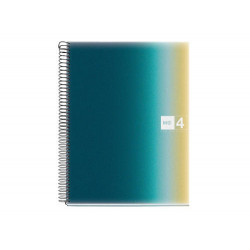 CUADERNO ESPIRAL MIQUELRIUS DIN A4 120 HOJAS 70 GR CUADRO 5 MM TAPA POLIPROPILENO AURORA ICELAND