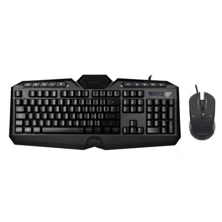 SET TECLADO Y RATON Q-CONNECT CON CABLE E ILUMINACION LED COLOR NEGRO