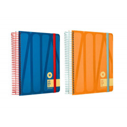 AGENDA ESPIRAL ANTARTIK BOLD A5+ 2025 DIA PAGINA COLORES AZUL Y MELOCOTON SURTIDOS PAPEL 80 GR