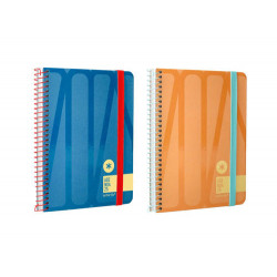 AGENDA ESPIRAL ANTARTIK BOLD A6 2025 SEMANA VISTA COLORES SURTIDOS AZUL Y MELOCOTON PAPEL DE 80 GR