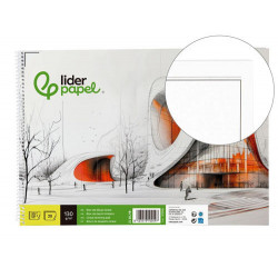 BLOC DIBUJO LIDERPAPEL LINEAL VANGUARDIA 230X325MM 20 HOJAS 130G/M2 CON RECUADRO PERFORADO